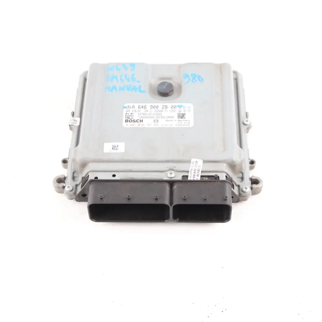 Mercedes Vito W639 OM646.980 Engine Control Unit ECU Module A6469002800 Manual