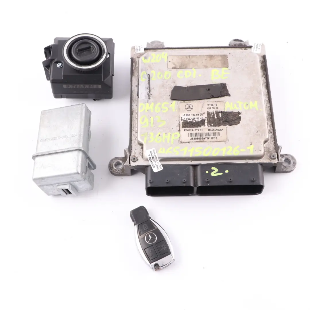 Mercedes W204 C200CDI BlueEFFICIENCY OM651.913 Engine ECU Module A6511500126