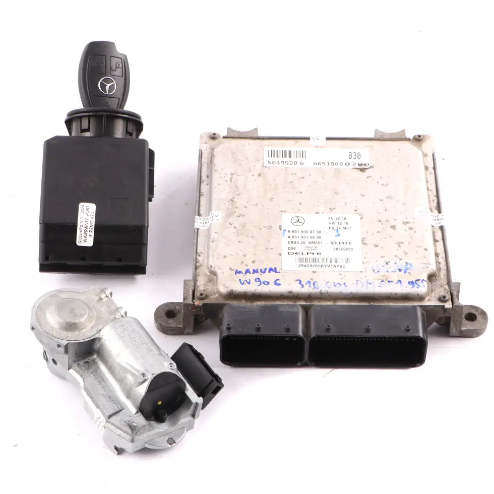 Mercedes W906 310 CDI OM651.955 95HP Engine Unit ECU Kit A6519000700 Key Lock