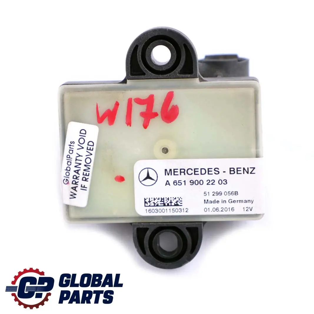 Mercedes W176 W246 160 180 CDI Calentador Relé Módulo A6519002203