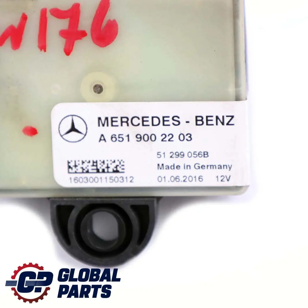 Mercedes W176 W246 160 180 CDI Calentador Relé Módulo A6519002203