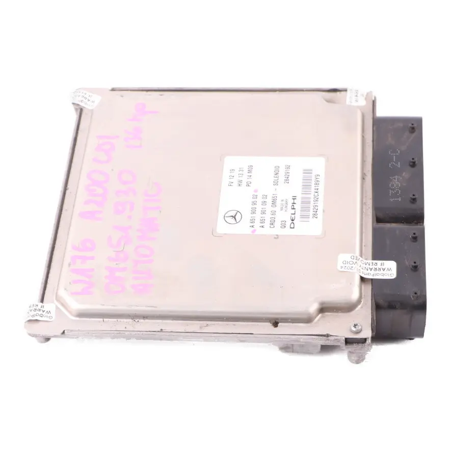 Mercedes W176 A200 CDI OM651.930 136HP Engine Module ECU A6519009502 Automatic