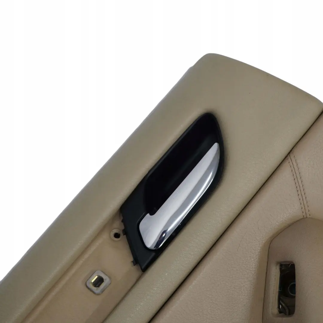 BMW 3 E46 Berlina Touring Panel Trasero Izquierdo Puerta Tarjeta Cuero Beige 