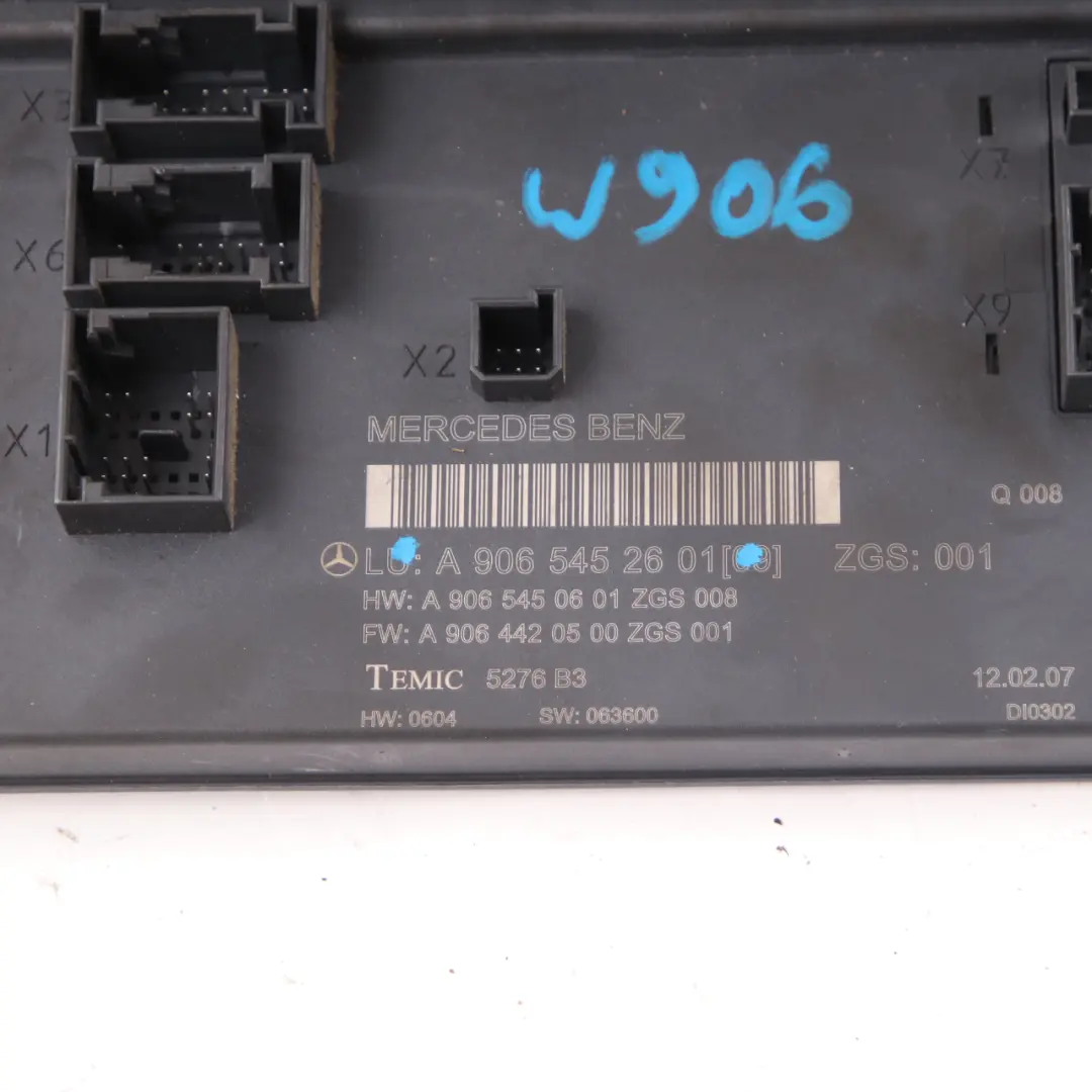 Mercedes Sprinter W906 Fuse Box Relay SAM Module Control Unit A9065452601