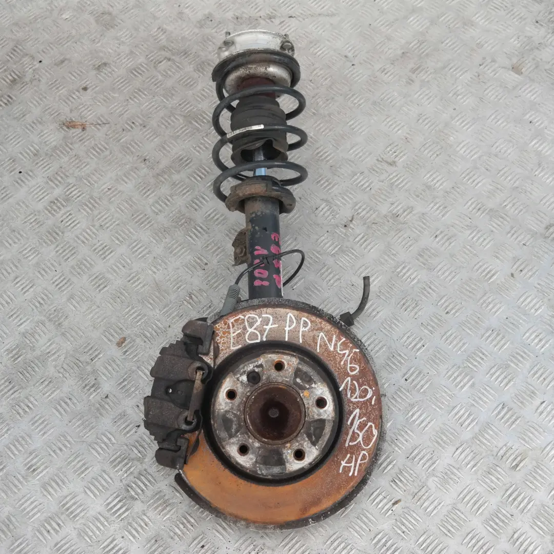 BMW E87 120i N46 Delantero Derecho Muelle Strut Freno Suspension Pierna Hub