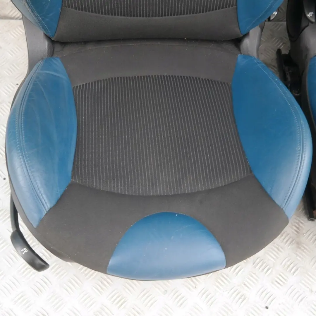 *BMW Mini Cooper One Clubman R55 Sports Halb Leder Innensitze Sitze innen BLAU