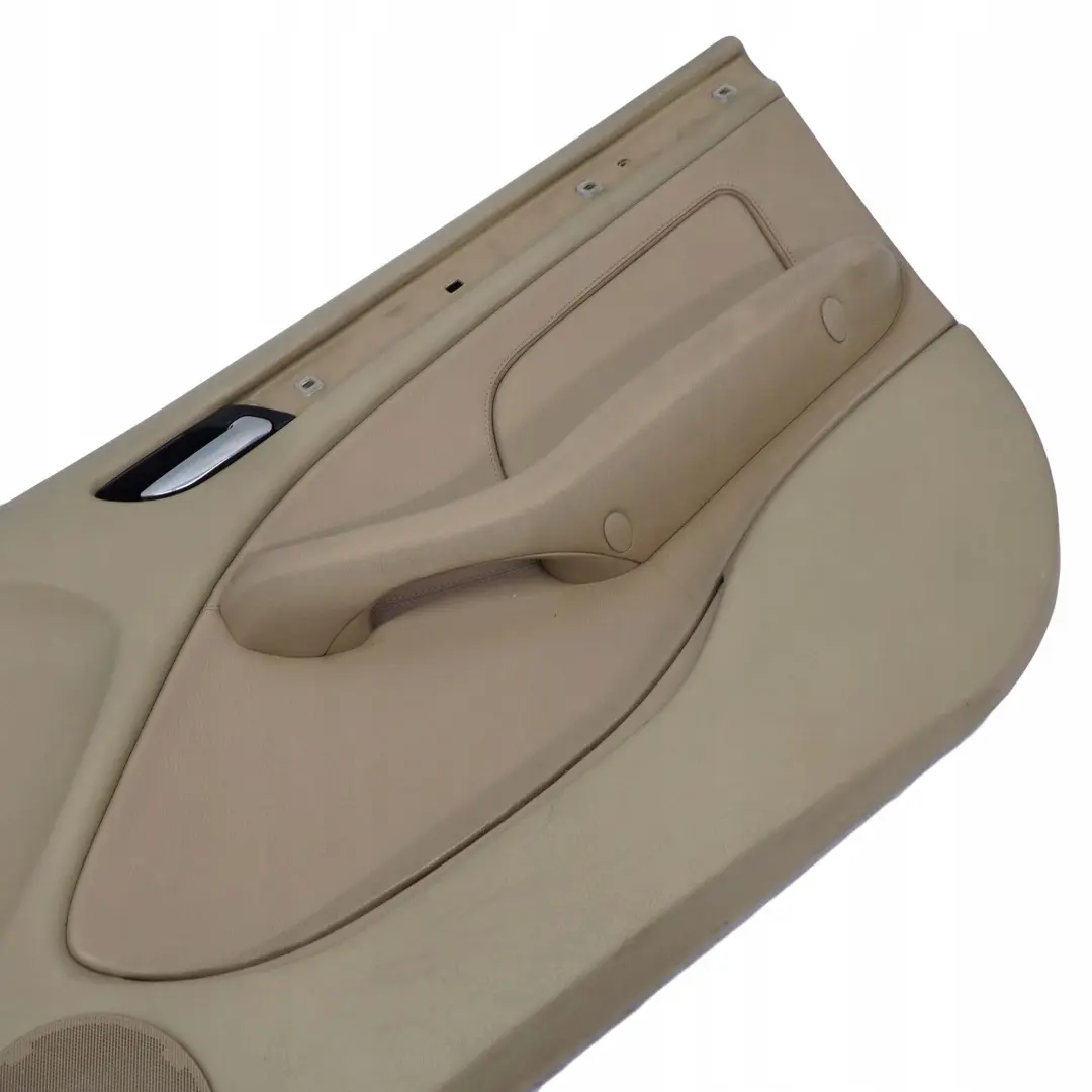 BMW E46 Berlina Touring Embellecedor Panel Puerta Delantera Derecha Cuero Beige