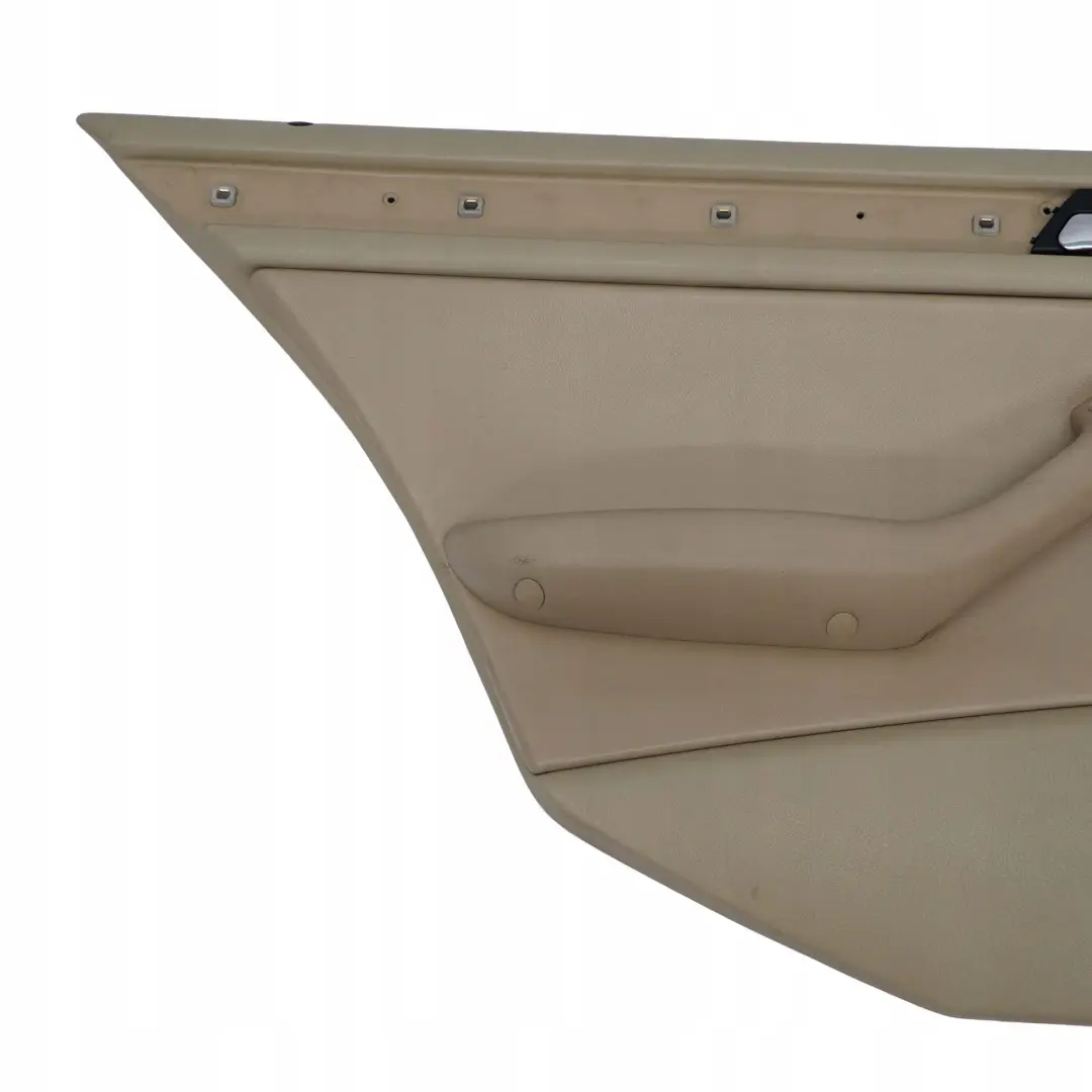 BMW 3 E46 Berlina Touring Panel Trasero Izquierdo Puerta Tarjeta Cuero Beige 