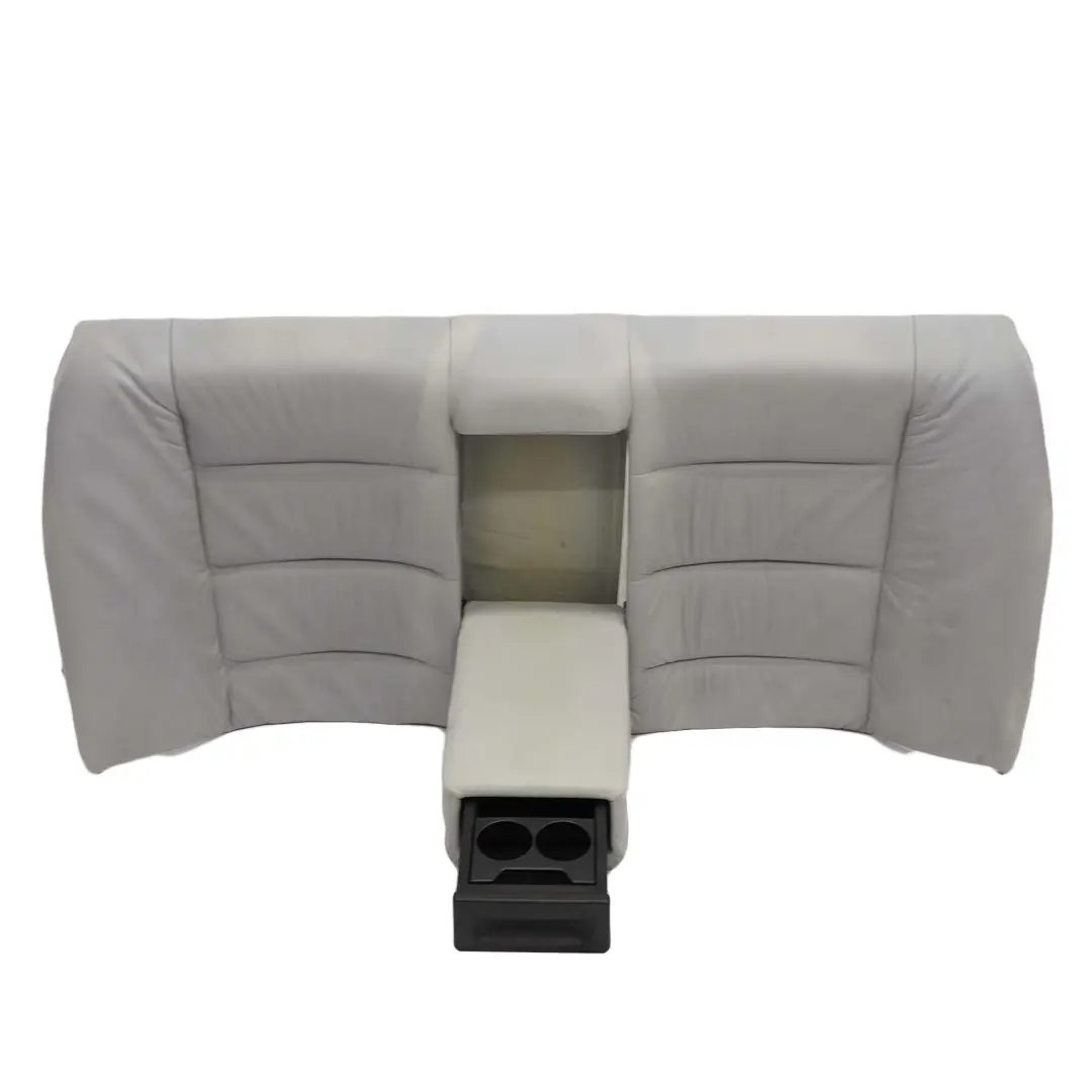 BMW 3 E36 Saloon Rear Seat Bench Backrest Cover Light Grey Leather Montana