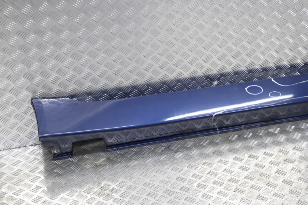 BMW 5 E60 E61 Door Sill Side Cover Skirt Right O/S Mysticblau Blue Metallic A07