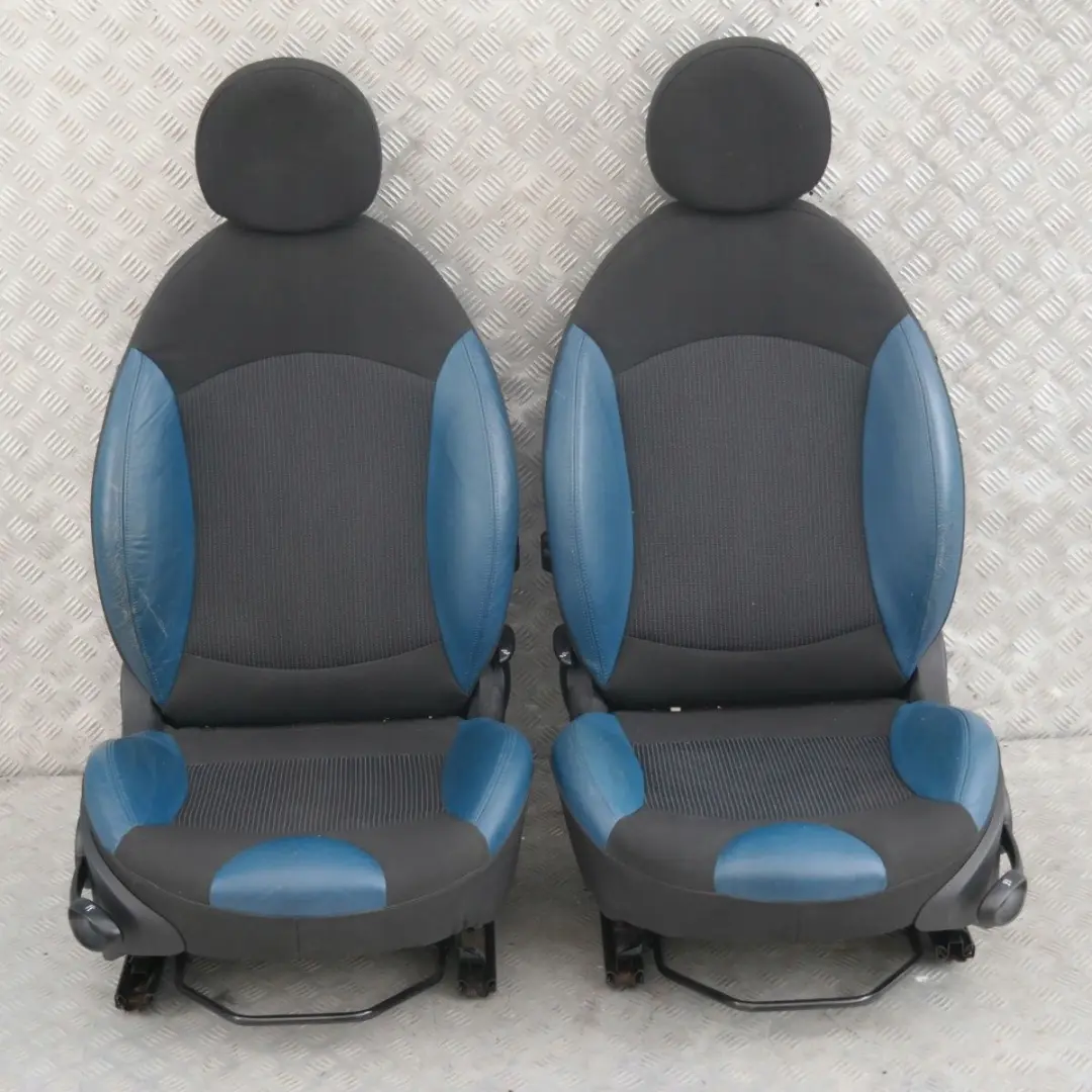 *BMW Mini Cooper One Clubman R55 Sports Halb Leder Innensitze Sitze innen BLAU