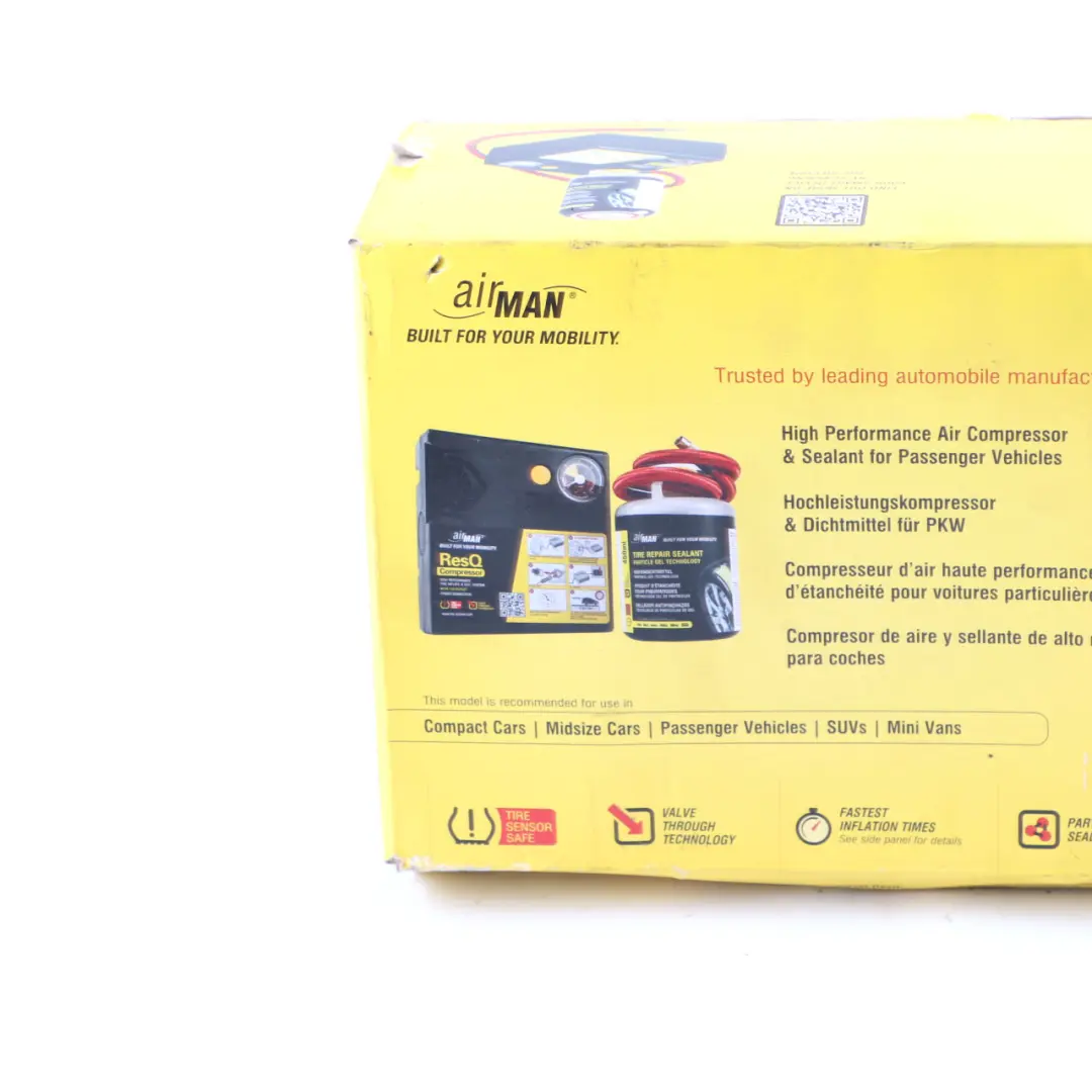 Airman Resq Emergency Tyre Puncture Repair Kit Air Compressor Tyre Sealant Set