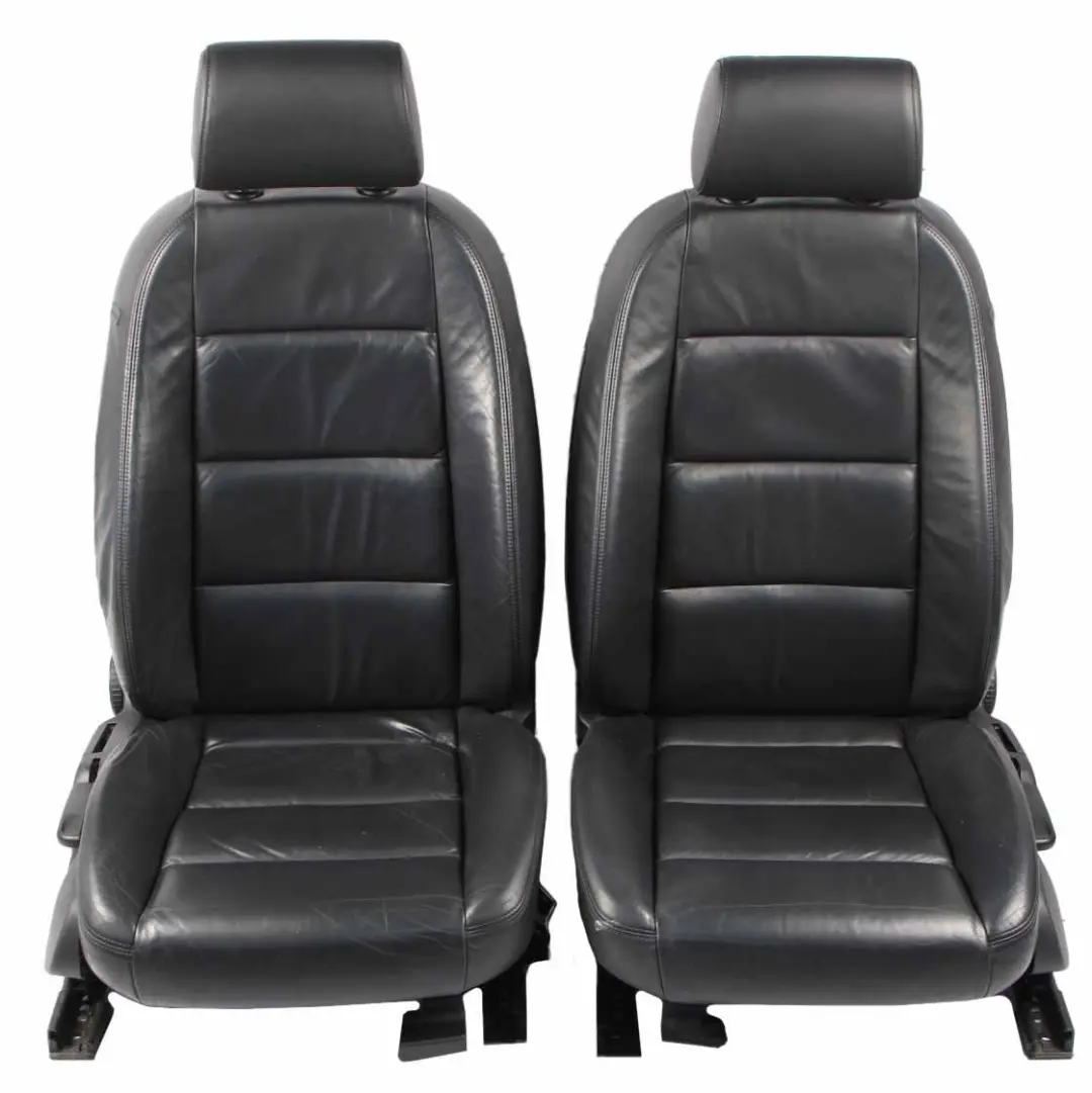 Seats Audi A4 B7 Avant Black Leather Valcona Front Rear Seat Set