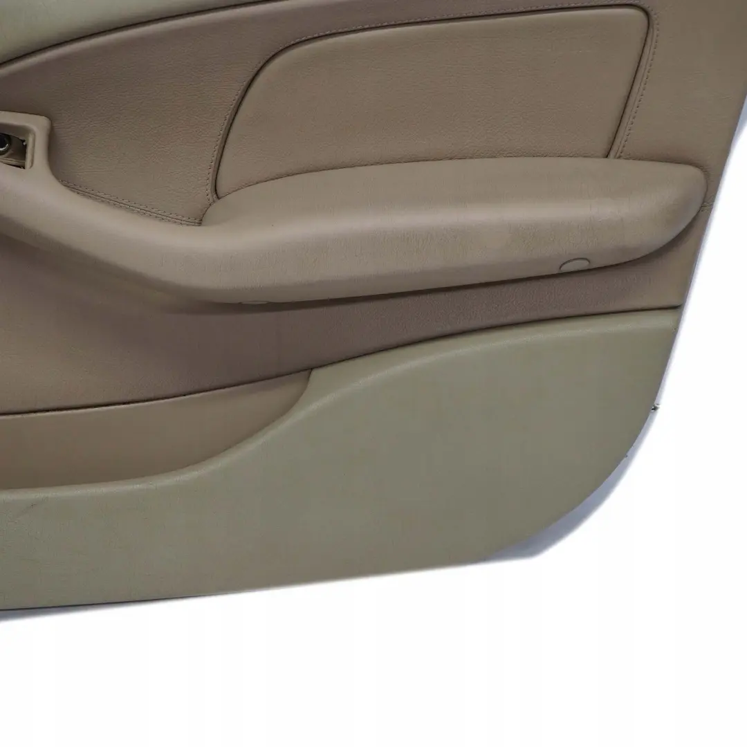 BMW E46 Berlina Touring Embellecedor Panel Puerta Delantera Derecha Cuero Beige