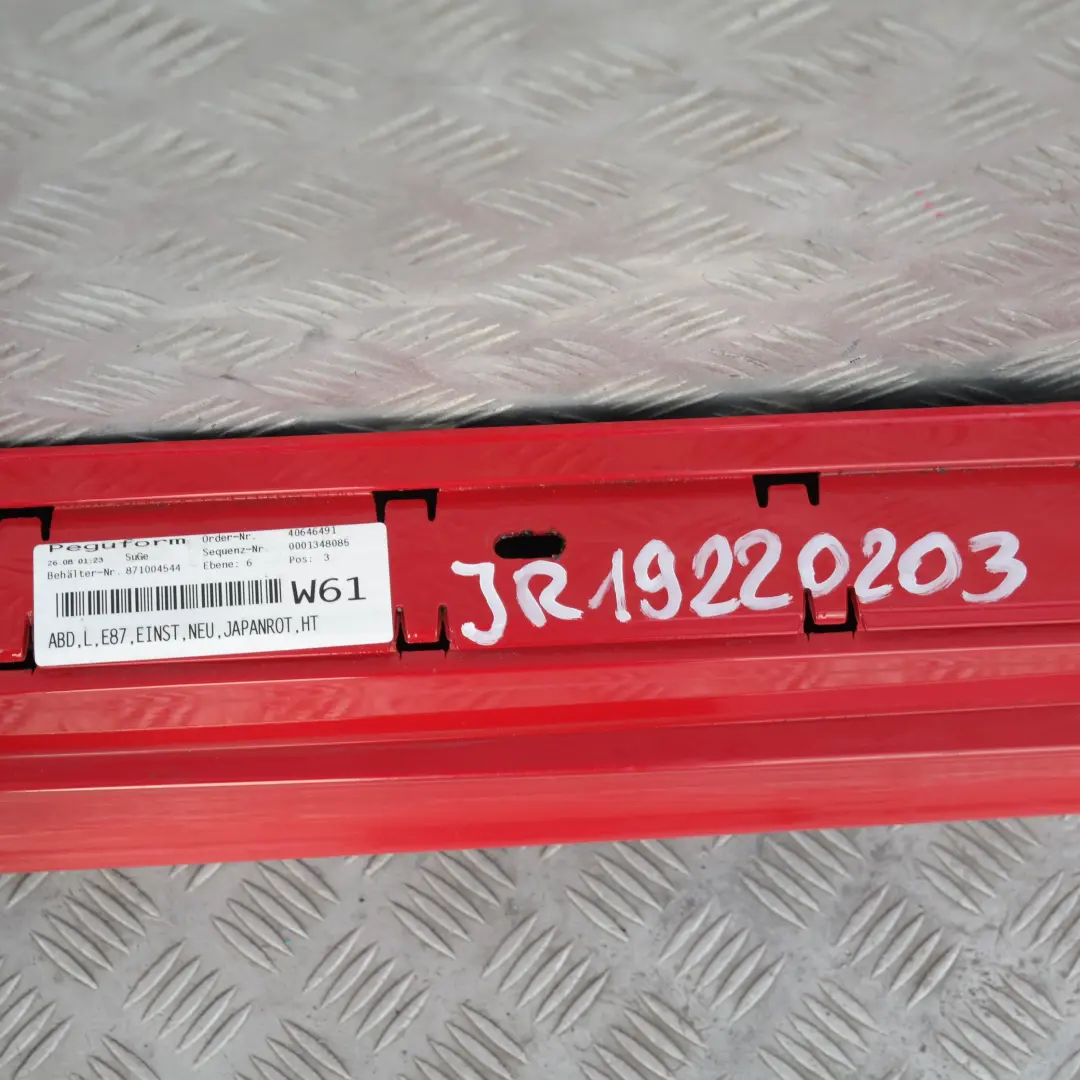 BMW E87 Sill Strip Faldón Lateral Izquierdo Japanrot Japan Rot Rojo - 438