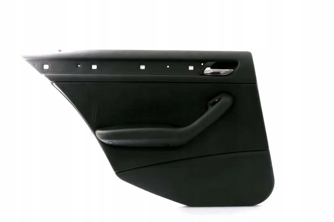 BMW E46 Berlina Trasero Izquierdo Panel De La Puerta Cuero Montana Negro