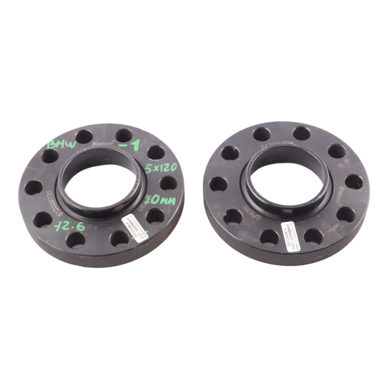 Bimecc Alloy Wheel Spacers Hubcentric Shims BMW 5x120 72.6mm 20mm Pair