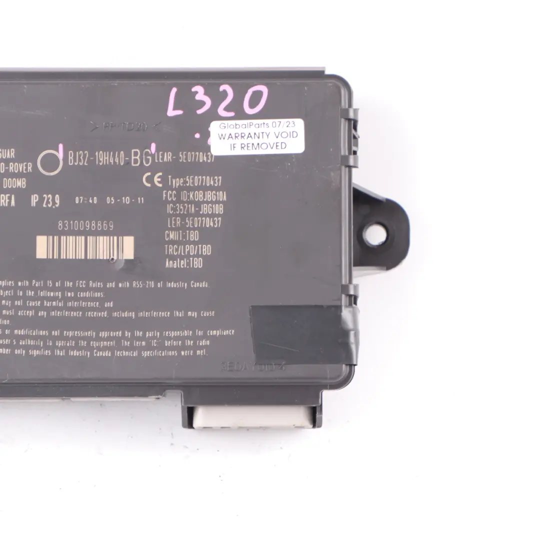 Land Rover Range Rover Sport L320 Keyless Entry Module ECU Unit BJ3219H440BG