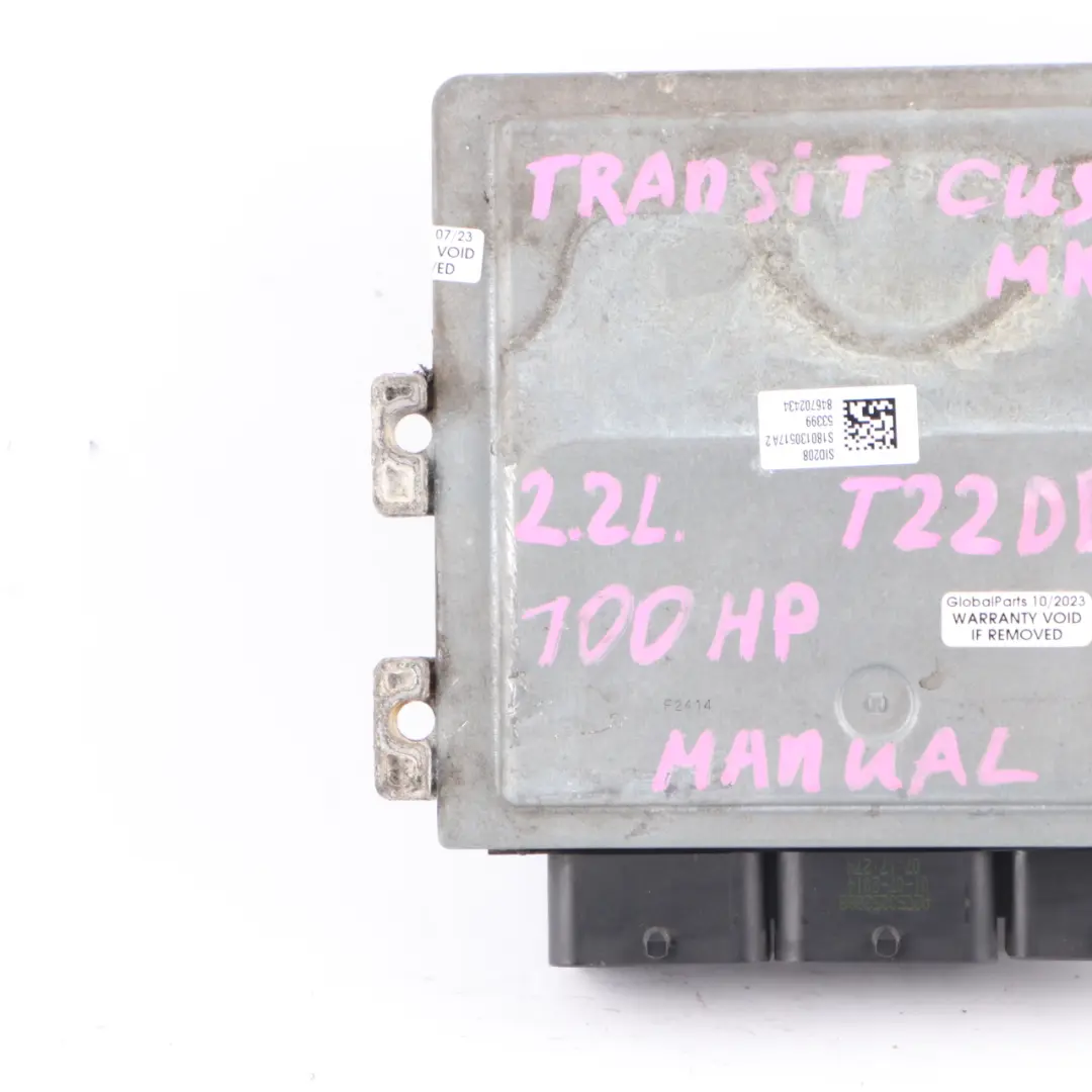 Ford Transit Custom MK1 2.2 TDCI 100HP T22DD0P Engine Unit ECU BK2112A650AC