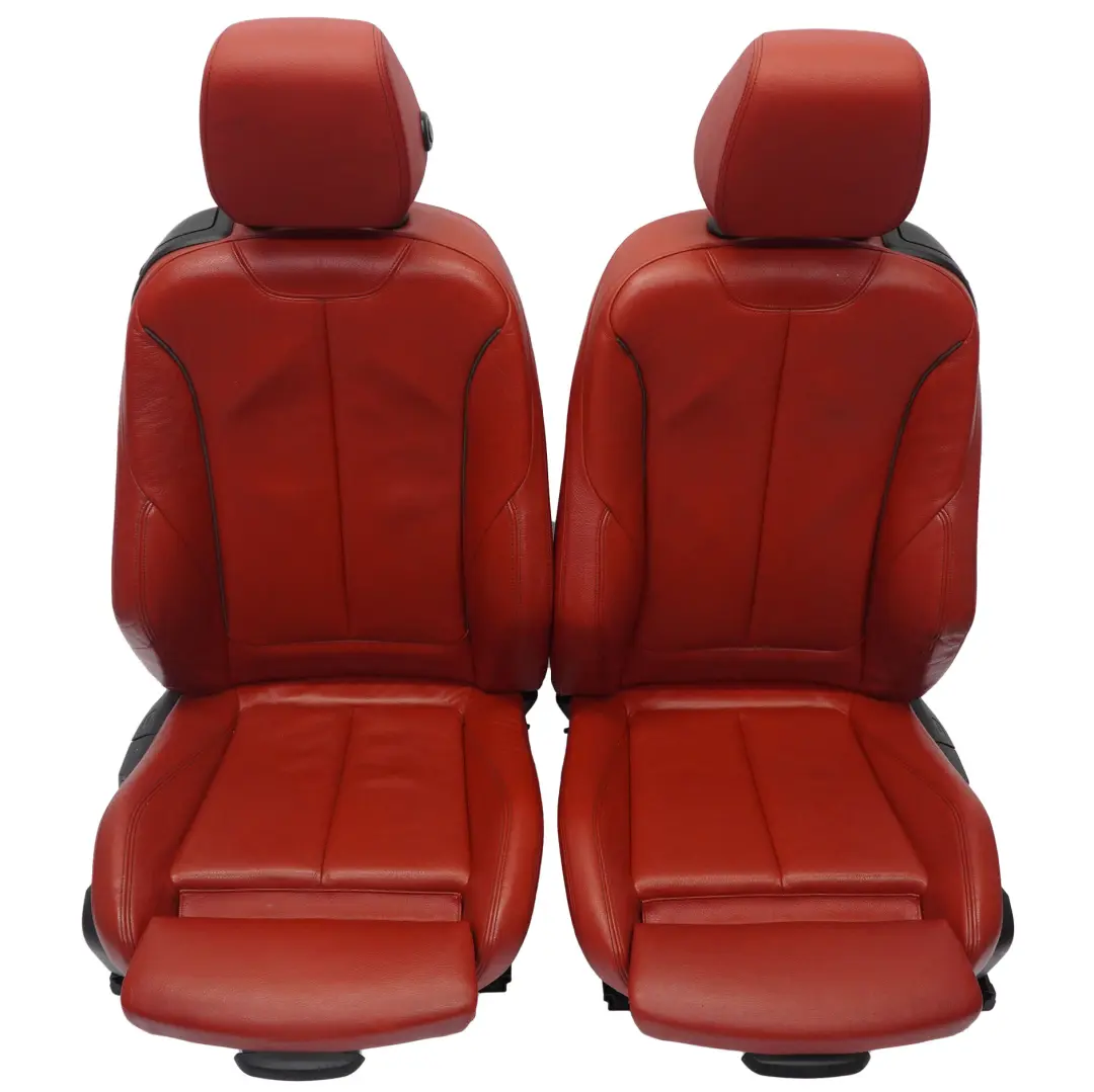 Leather Seats BMW F32 Heated Dakota Red Black Interior Front Left Right N/O/S