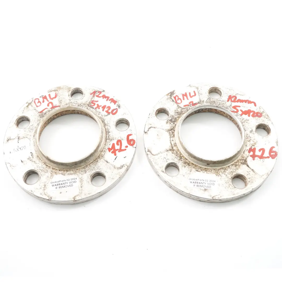 Alloy Wheel Spacers Hubcentric Shims BMW 5x120 72.56mm 12mm