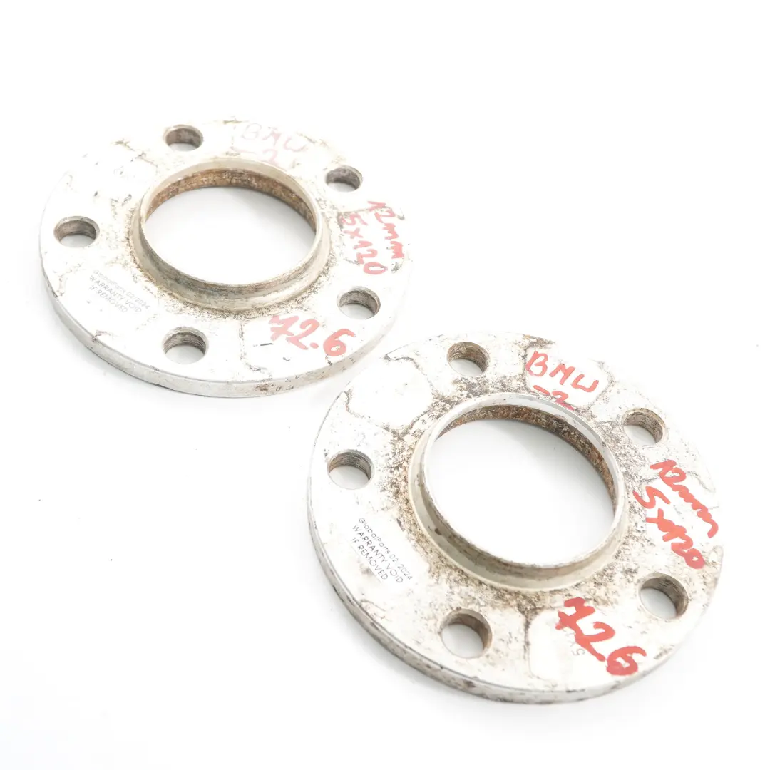 Alloy Wheel Spacers Hubcentric Shims BMW 5x120 72.56mm 12mm