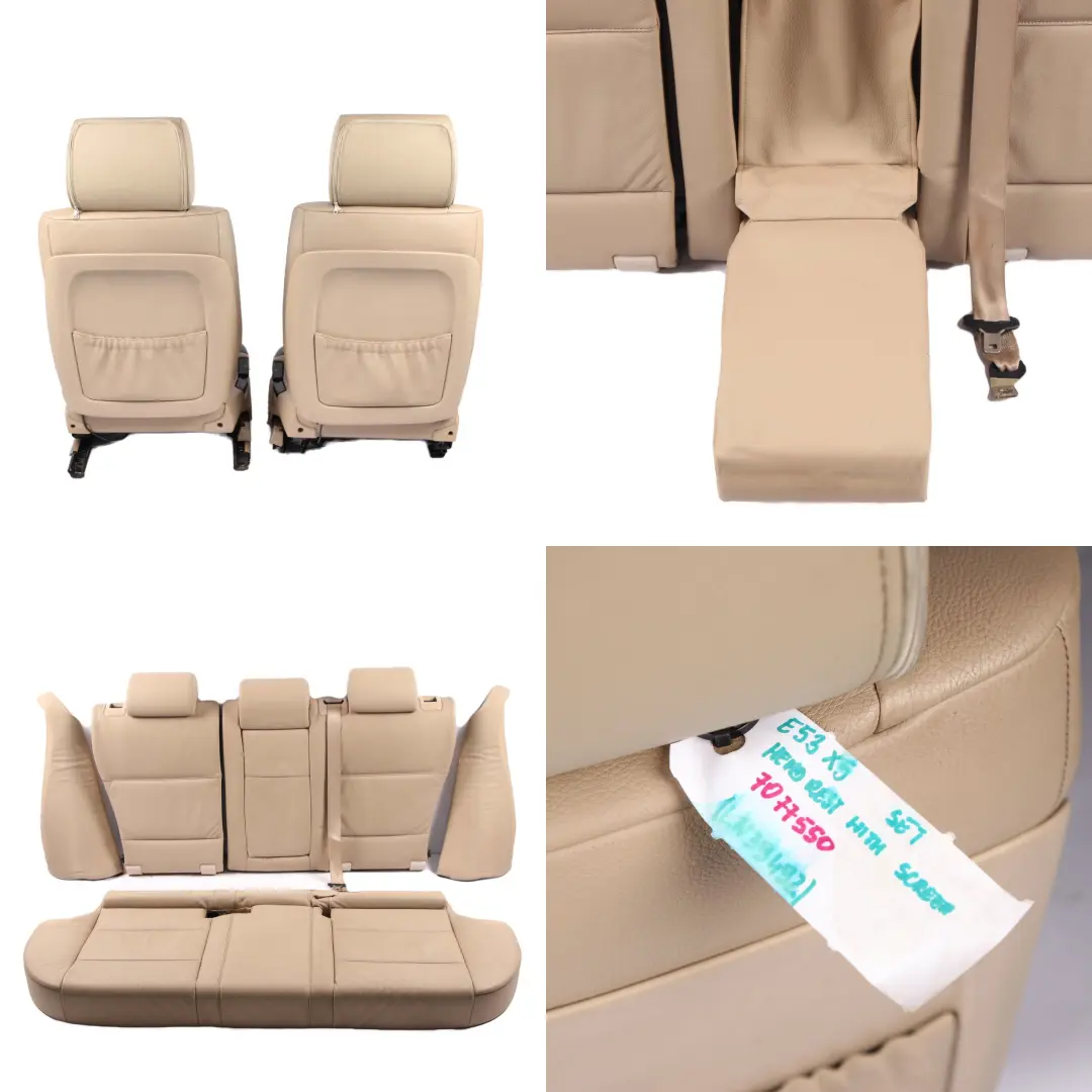 BMW X5 E53 Leather Seats Light Beige Dakota Set Interior Seats Front Rear Seat