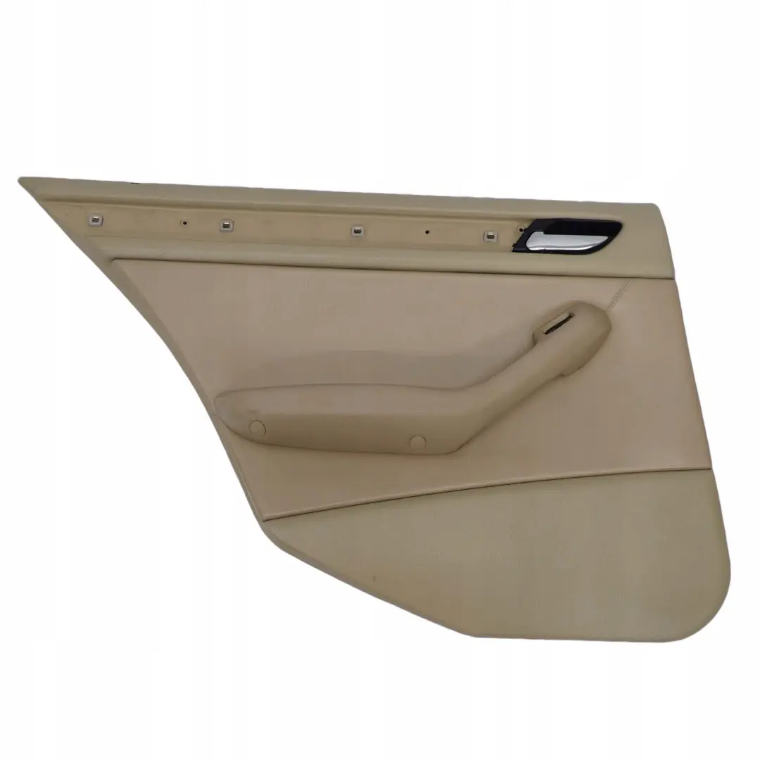 BMW 3 E46 Berlina Touring Panel Trasero Izquierdo Puerta Tarjeta Cuero Beige 