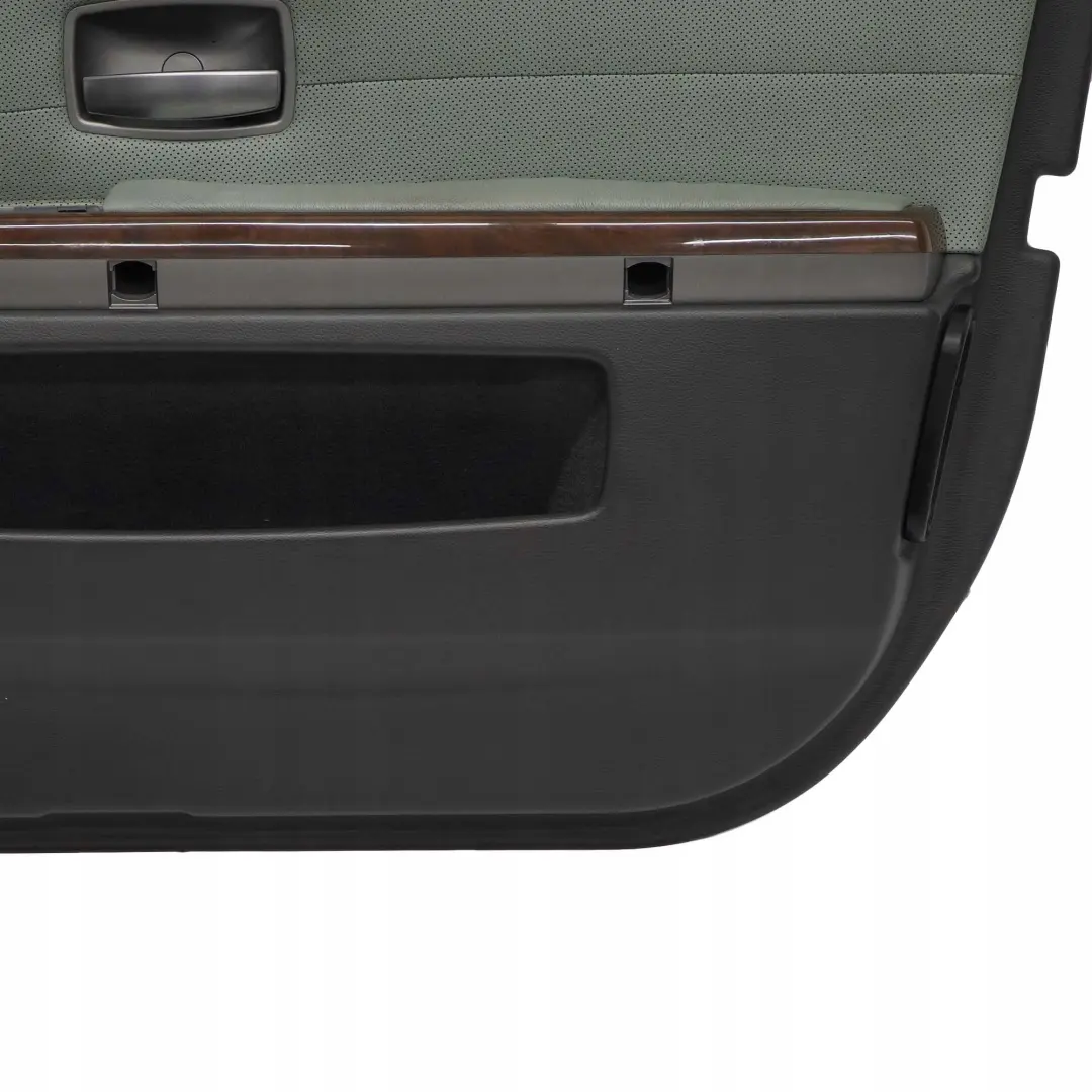 BMW E65 E66 Delantero Derecho Tarjeta De Puerta De cuero Nasca Verde Forro Trim