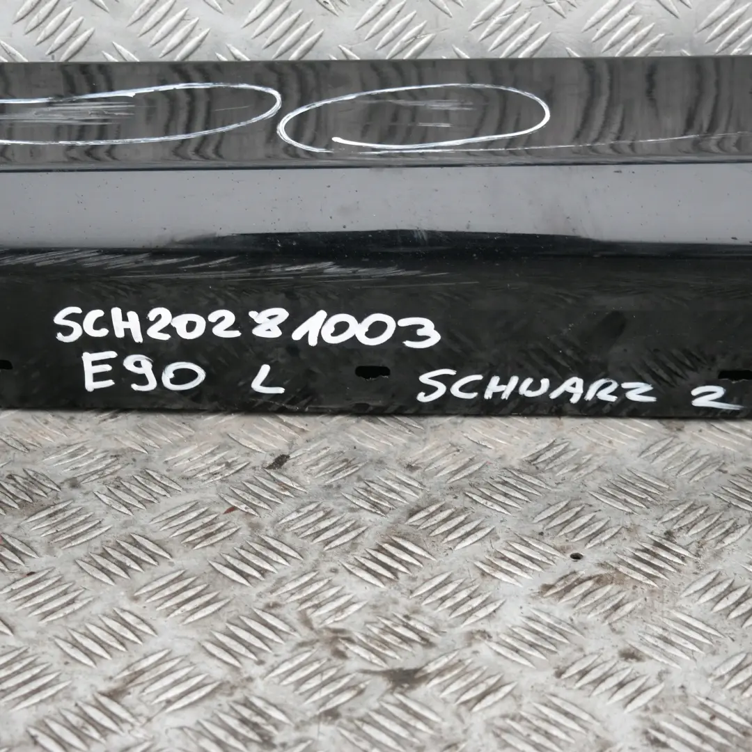 BMW 3 E90 E91 Bas de Porte Couverture Seuil a Gauche Schwarz