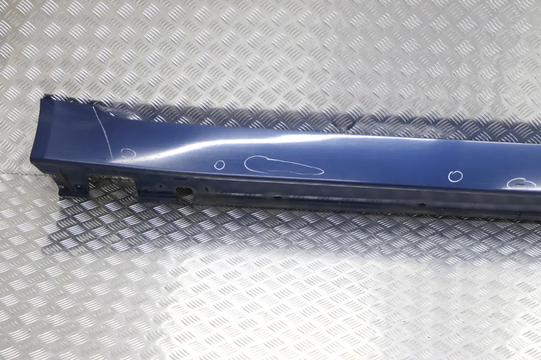 BMW 5 Series E61 Door Sill Side Cover Skirt Right O/S Mysticblau Mystic Blue - A07