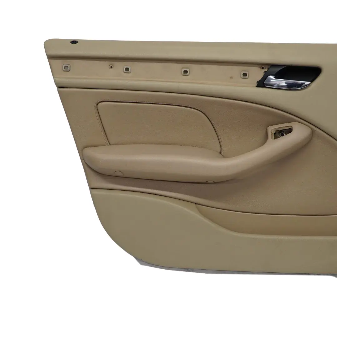 BMW 3 E46 Limousine Kombi Türverkleidung Vorn Links Leder Montana Hellbeige