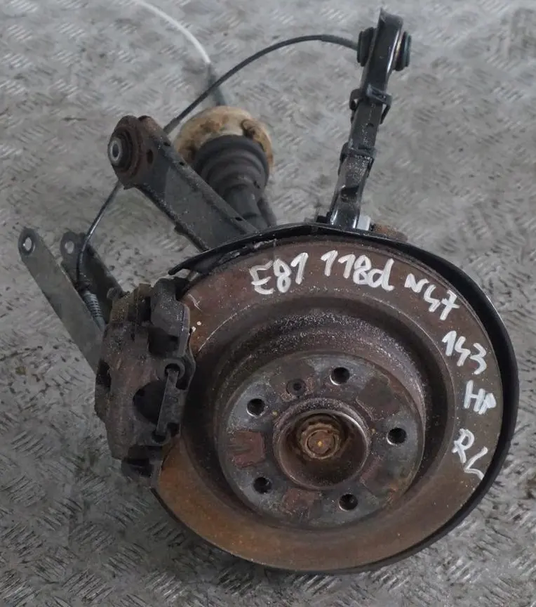 BMW 1 Series E81 118d N47 Rear Left N/S Suspension Leg Axle Brake Disc