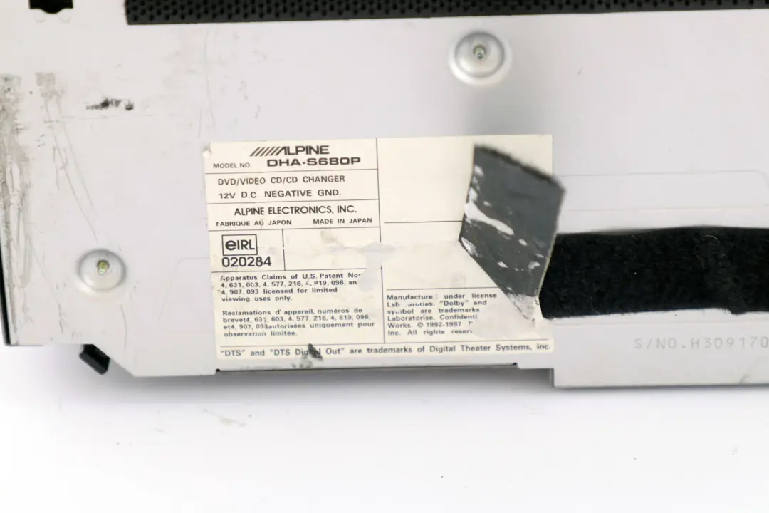 *Original Alpine DHA-S680P 6 Disc DVD Audio Video CD Wechsler Kit