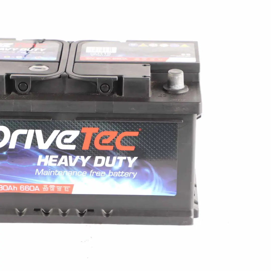 DriveTec Heavy Duty 12V Accumulator Battery 80Ah 660A DM110