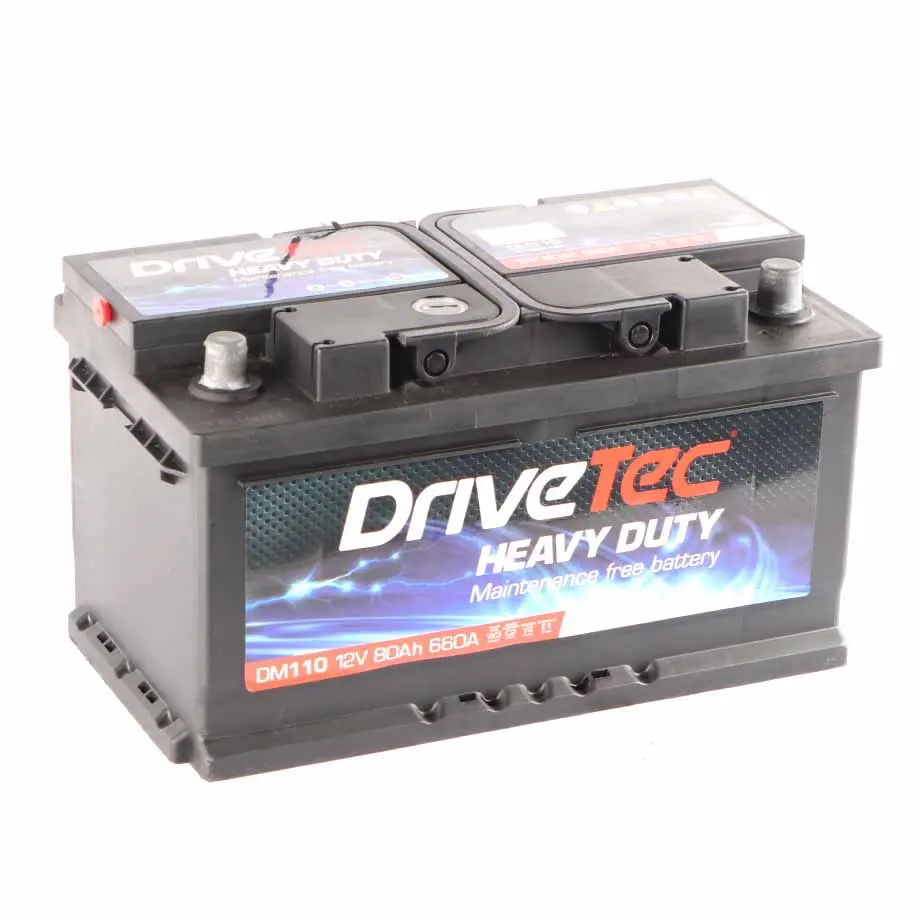 DriveTec Heavy Duty 12V Accumulator Battery 80Ah 660A DM110