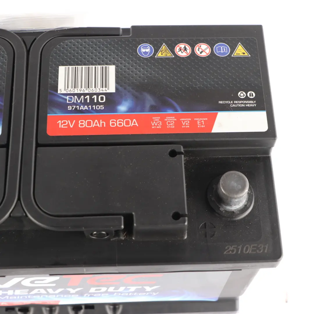 DriveTec Heavy Duty 12V Accumulator Battery 80Ah 660A DM110
