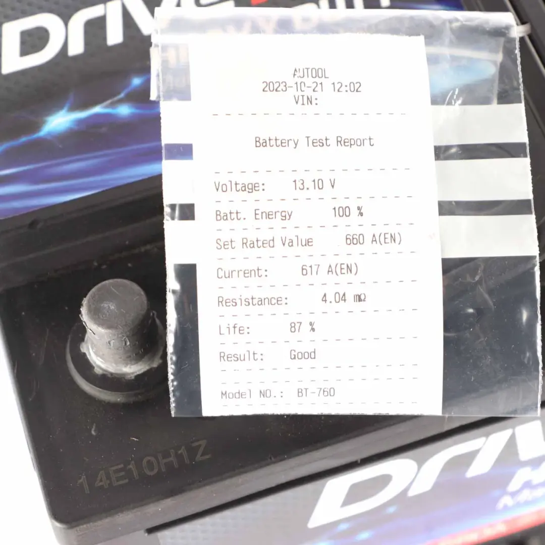 DriveTec Heavy Duty 12V Accumulator Battery 80Ah 660A DM110