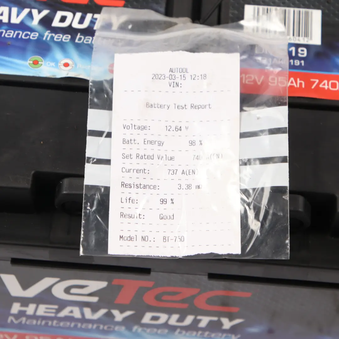 DriveTec Heavy Duty 12V Accumulator Battery 95Ah 740A DM019