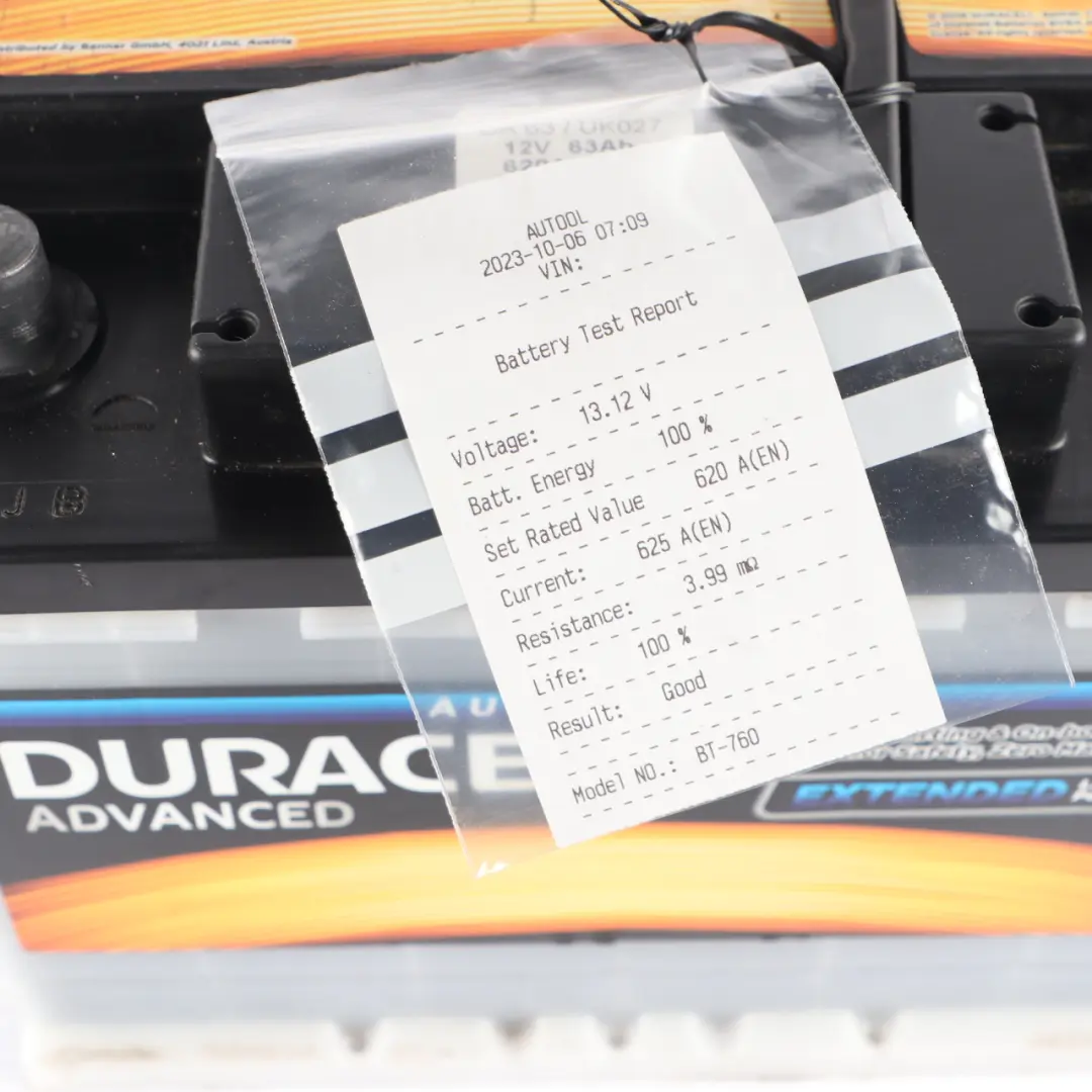 DURACELL Advanced Extended Accumulator Battery 63Ah 620A 12V