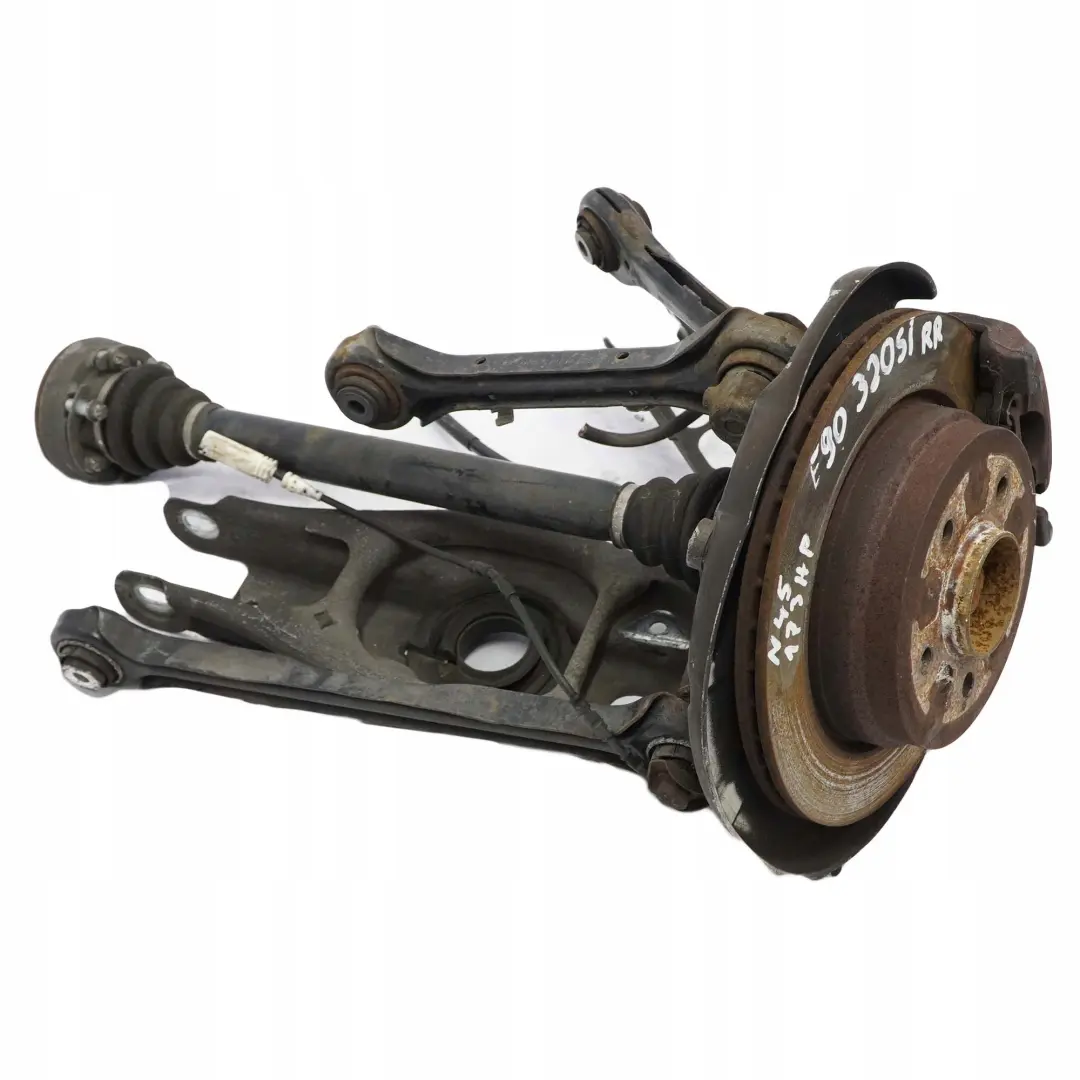 BMW E90 320si N45 trasera derecha O / S Suspension Pierna Eje De freno Hub