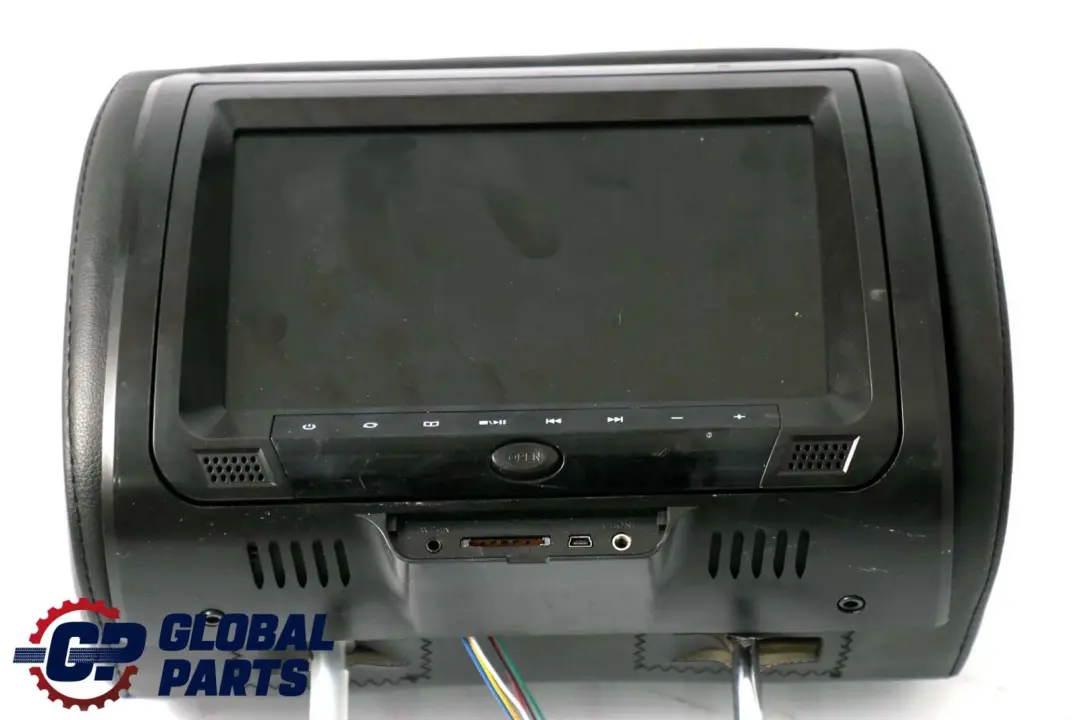 BMW X5 E53 Front Seat Left Right N/O/S Headrest Monitor Screen Black Leather