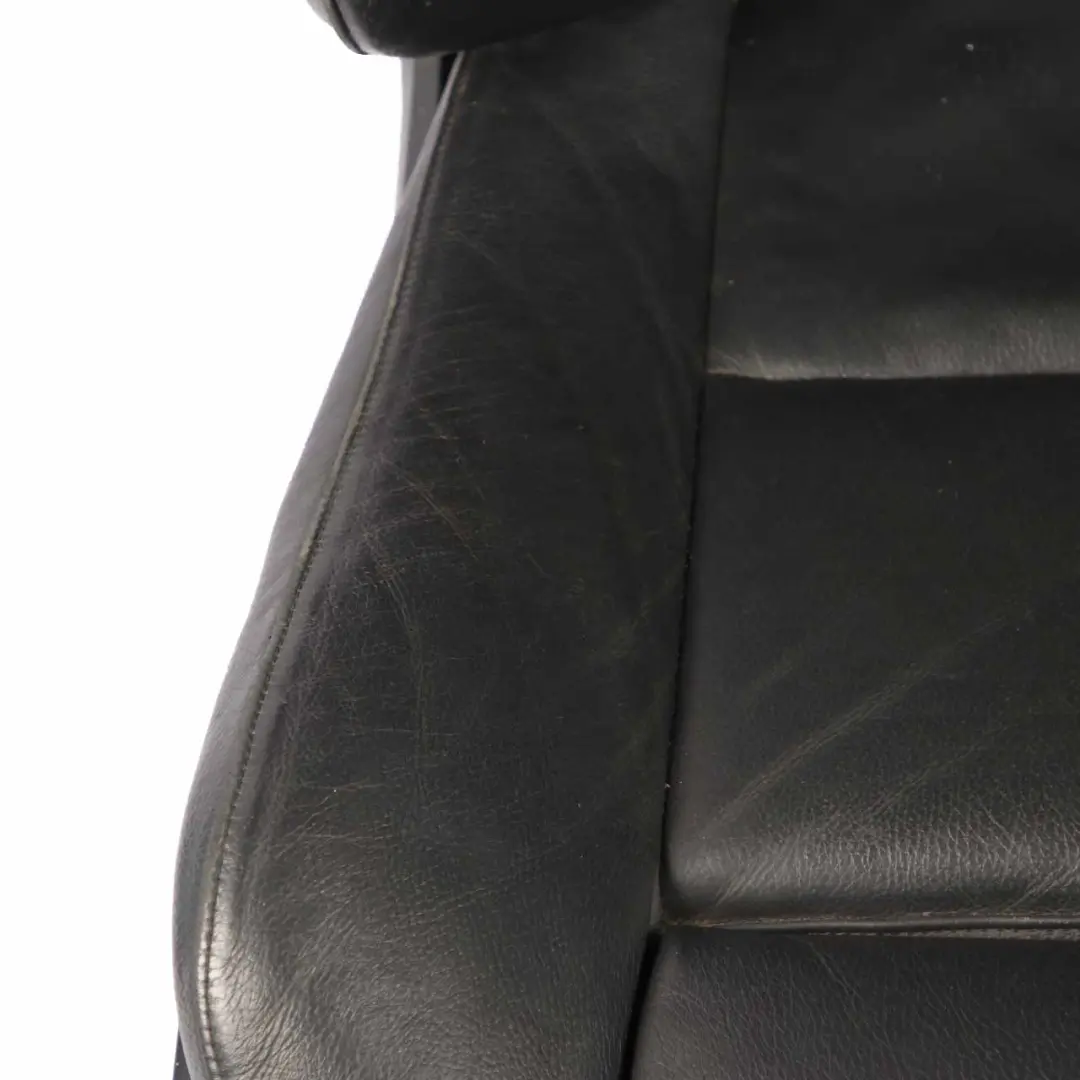BMW E60 E61 Heated Black Leather Front Sport Seats Driver Passenger Side