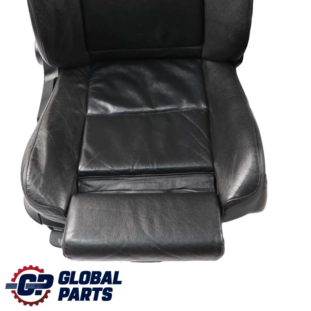 BMW 5 Series E60 E61 LCI  Black Leather Front Sport Seats Driver Passenger Side