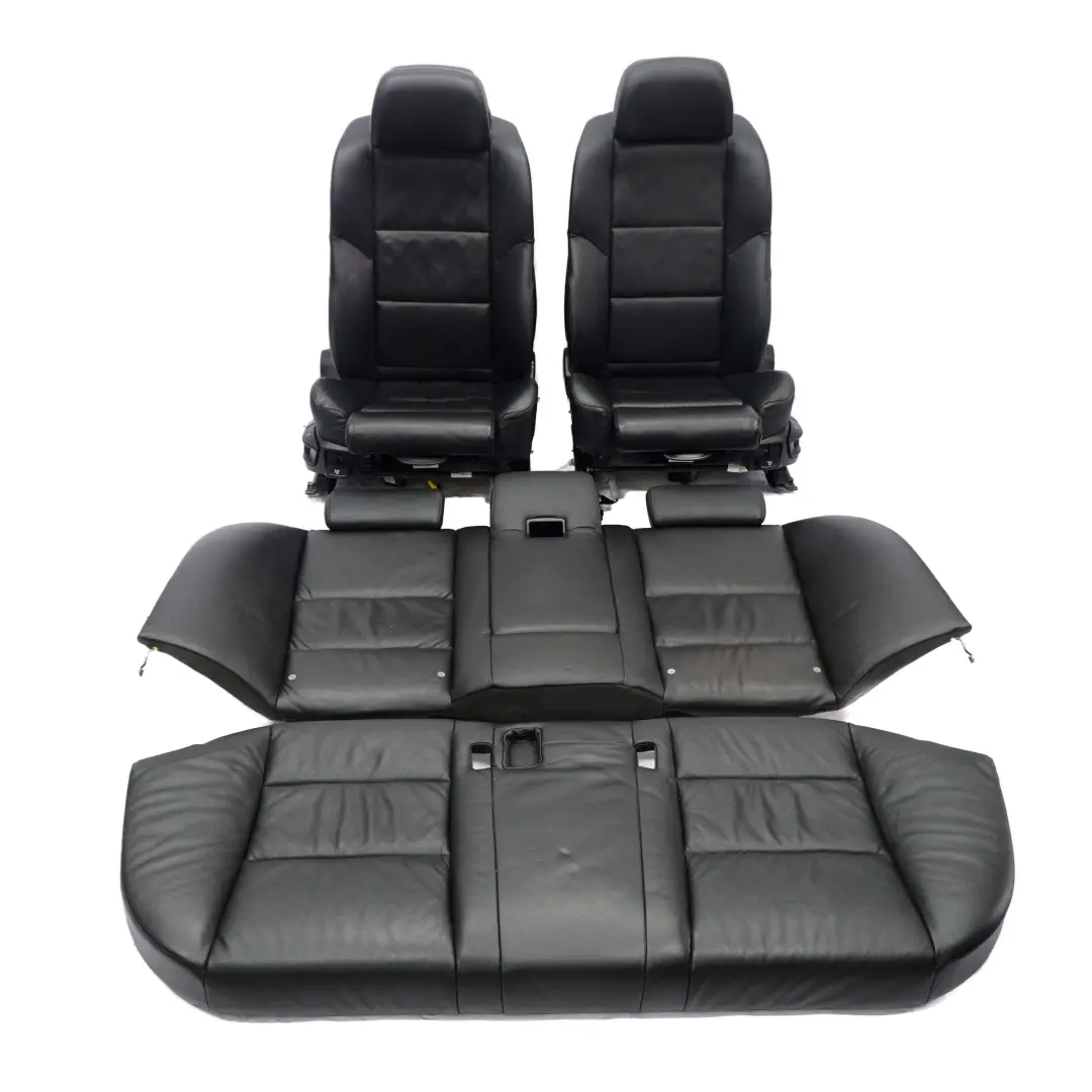 BMW E60 LCI Saloon Heated Sport Black Leather Interior Seats With Door Cards