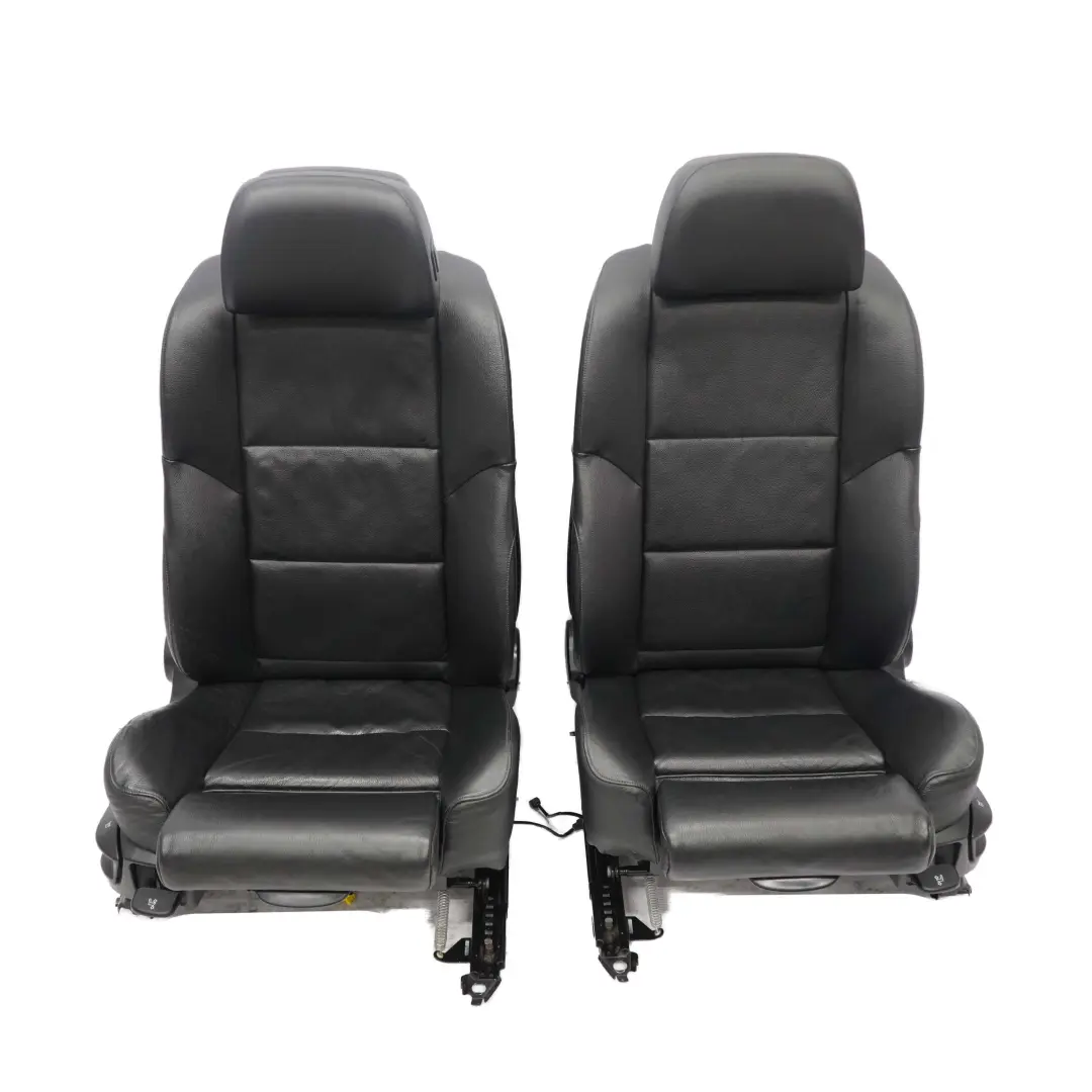 BMW E60 LCI Saloon Heated Sport Black Leather Interior Seats With Door Cards