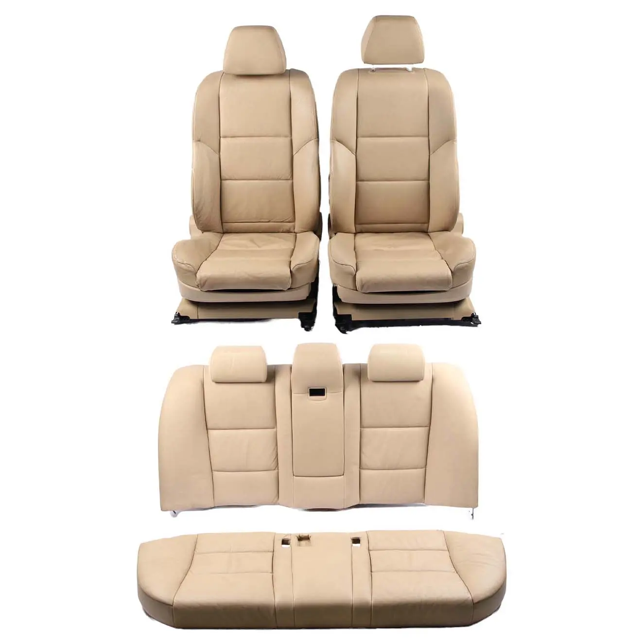 Sport Seats BMW E60 Saloon Beige Leather Interior Set Front Rear Seat Memory