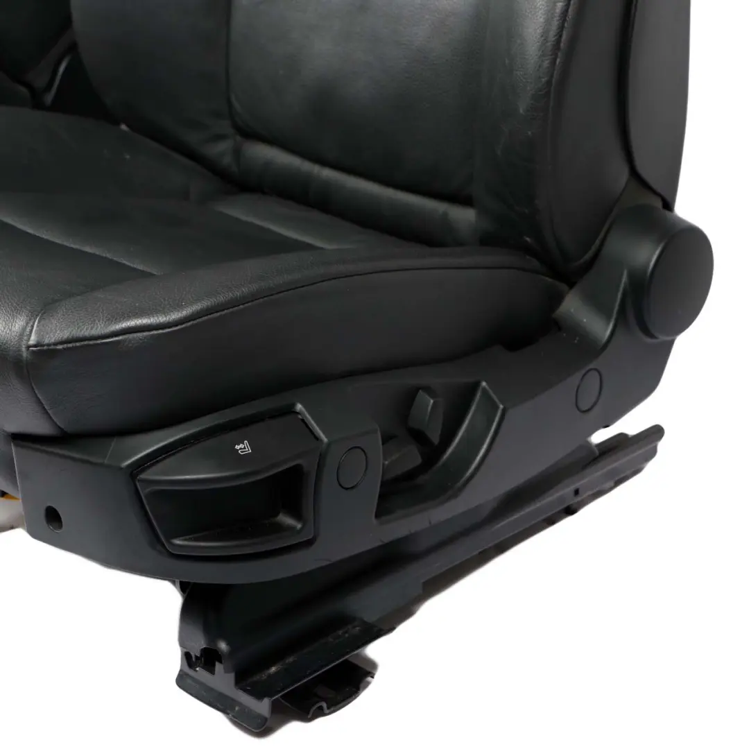 BMW E61 LCI Touring Heated Set Black Leather Interior Seats Seat with Door Cards