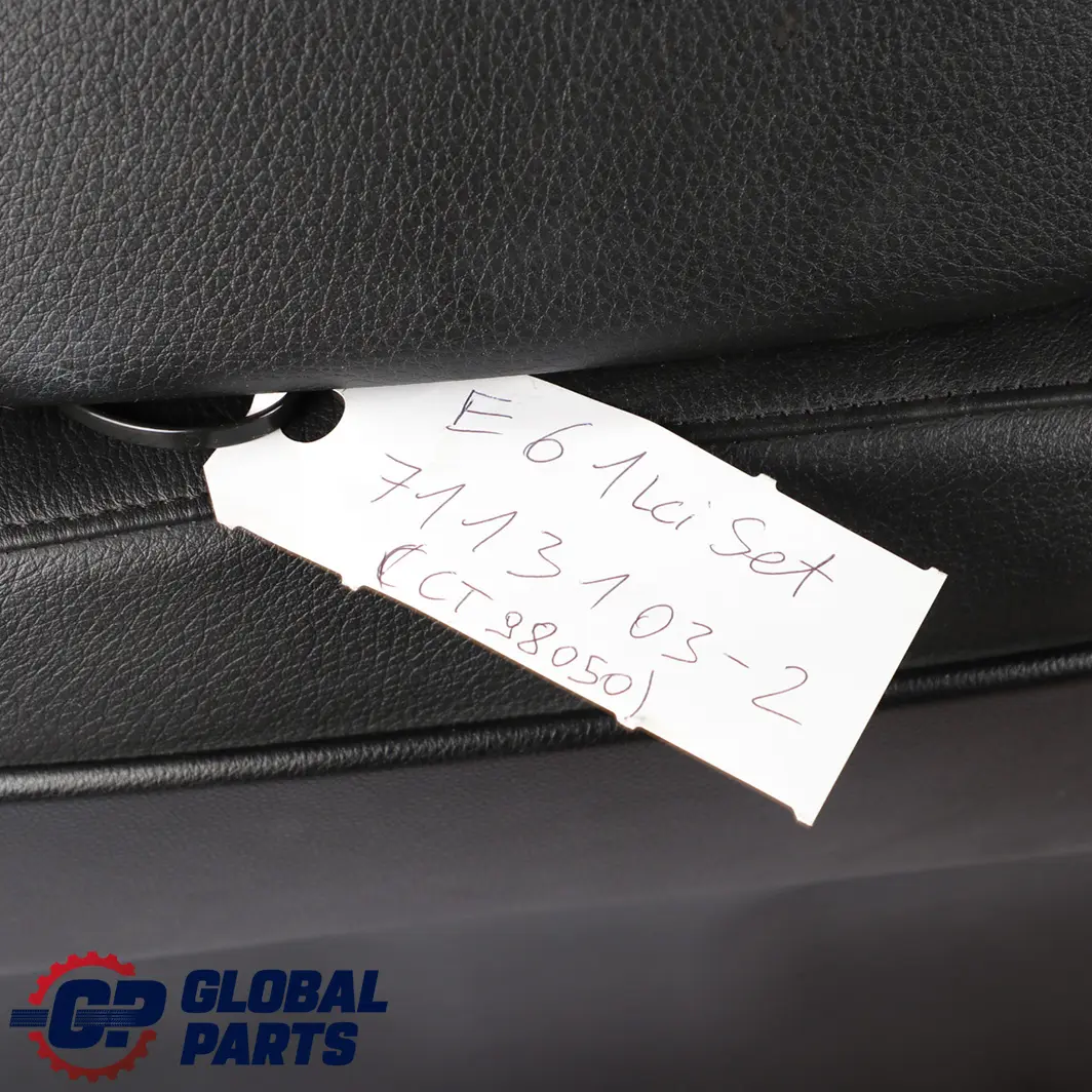 BMW E61 LCI Touring Set Black Leather Interior Seats with Airbag and Door Cards
