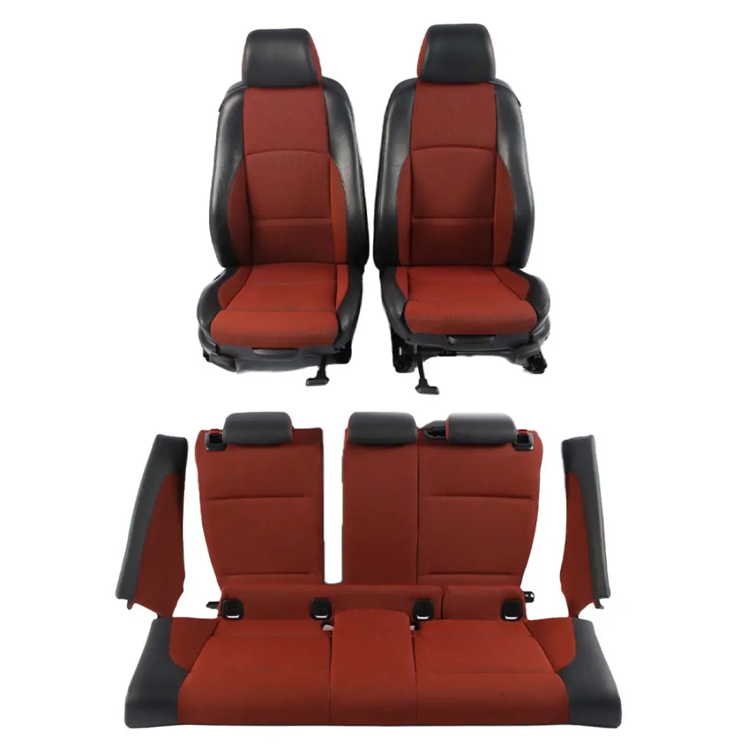 BMW E81 Seats M Sport Cloth Fabric / Leather Interior Front Rear Seat Orange